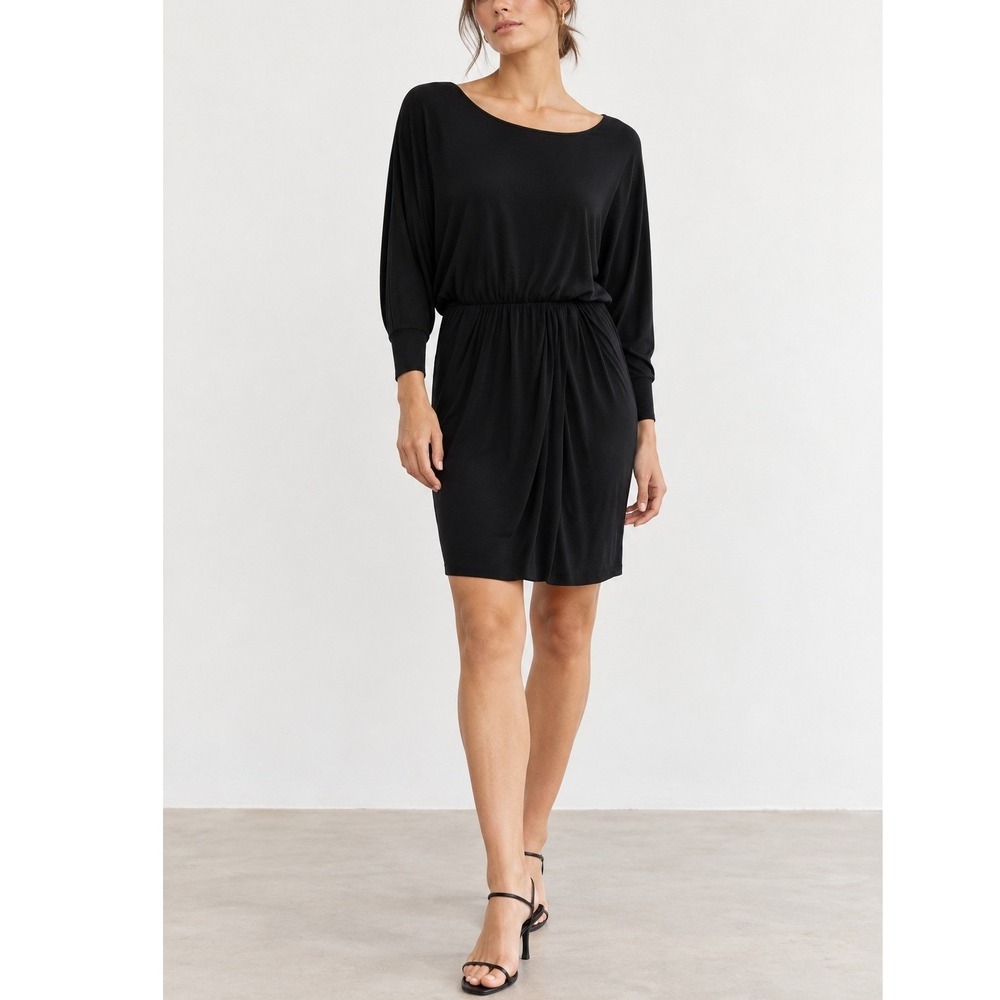 Marie Oliver Layla Dress Women's Medium Black Understated Chic Modern Classic